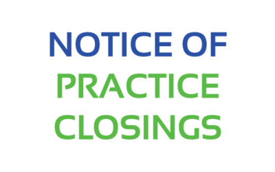 Notice of South Carolina Practice Closings