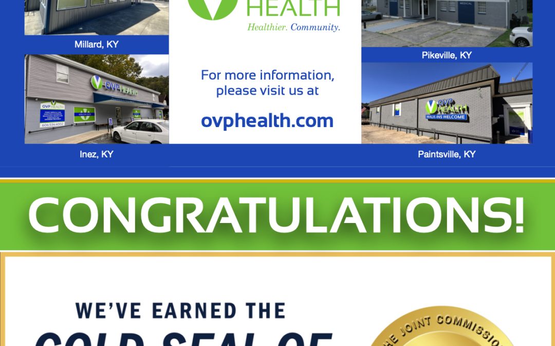 Seven OVP HEALTH Outpatient Health Centers awarded accreditation by The Joint Commission